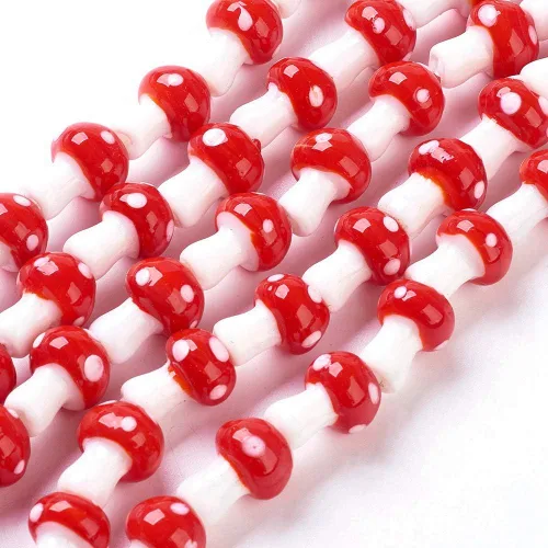 Vista 10 de Craftdady Cuentas de vidrio facetadas de arena dorada de 0.47 pulgadas Millefiori, cuentas sueltas redondas con agujero de 0.039 in para fabricación