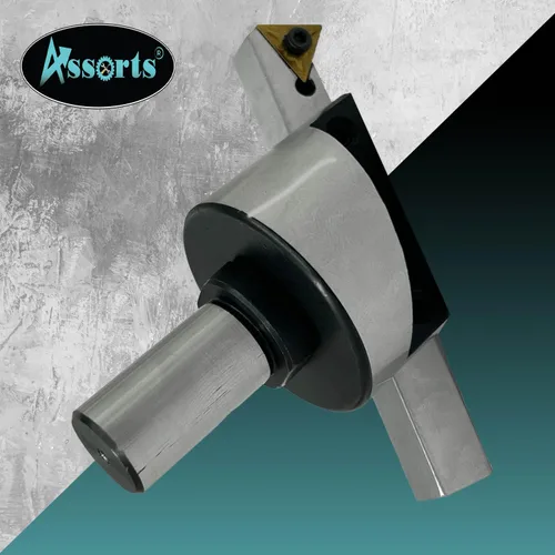 Vista 16 de Cortador de moscas de diámetro de cabeza de 2" pulgadas (1.969 in) para fresado y máquina de torno con broca de inserción de carburo reemplazable