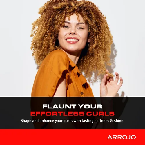 Vista 2 de ARROJO Curl Enhancer - Gel para el cabello rizado para rizos suaves y finos, gel de rizos con aminoácidos, proteínas de avena, productos