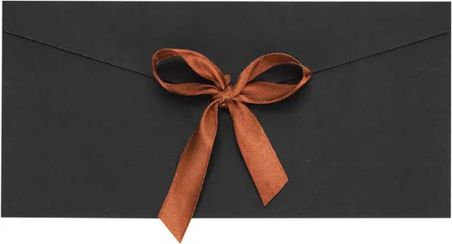 Vista 9 de 10 sobres con nudo, 5 perlas de color para tarjeta de regalo de negocios, boda, fiesta, invitación, 8.6 x 4.2 pulgadas, sobre de tarjeta de regalo