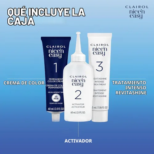 Vista 11 de Clairol Nice'n Easy 2 - Tinte permanente negro para el cabello y retoque de raíces, paquete múltiple