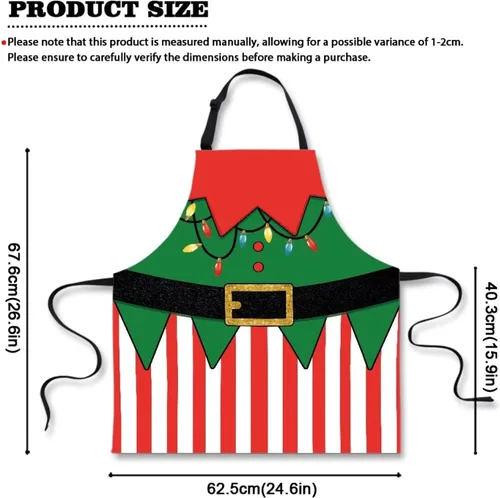 Vista 130 de Dreaweet Delantal de cocina unisex con cuello ajustable de Navidad