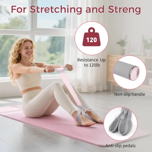 Vista 2 de Resistance Bands for Women Men - Non-Slip Exercise Bands for Glutes, Legs, Arms & Full Body Workout, Home Gym Strength Training, Physical Therapy