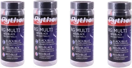 Vista 8 de Python 3 Ball Can RG - Bolas de raqueta multicolor (respaldadas por la leyenda de racquetball Ruben González!)