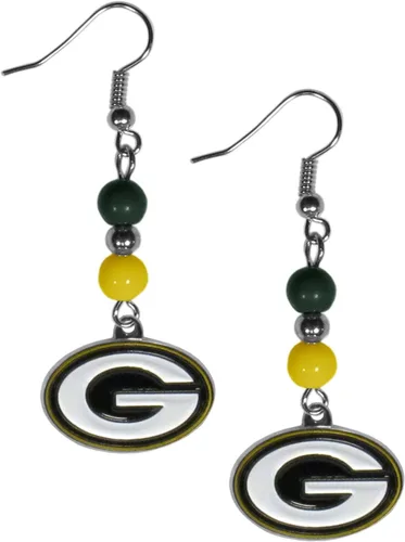 Vista 4 de Aretes colgantes con cuentas de abanico de la NFL