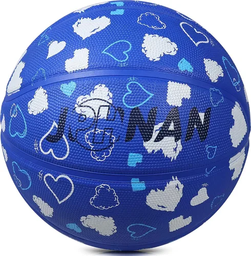 Vista 2 de Baloncesto tamaño 6 para niñas, niños, jóvenes y mujeres, baloncesto de goma para entrenamiento en interiores y exteriores, práctica