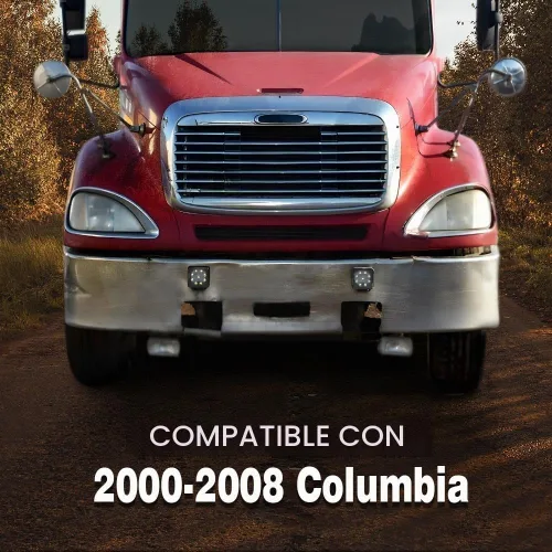 Vista 2 de PIT66 Rejilla, compatible con Freightliner Columbia 2000-2008, rejilla cromada con pantalla de insectos, A1715107000 A1715251003