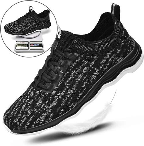 Vista 3 de Ahico Tenis de correr ligeros para hombre zapatos de entrenamiento casuales para interiores y exteriores caminar tenis atléticos