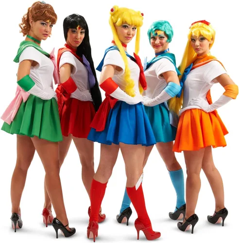Vista 4 de Sailor Moon Sailor Jupiter Peluca Adulto - Talla única - Marrón, Verde