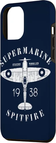 Vista 2 de iPhone 12 Pro Max Spitfire RAF Británico WW2 Fighter Aviation Case Supermarine Aviation