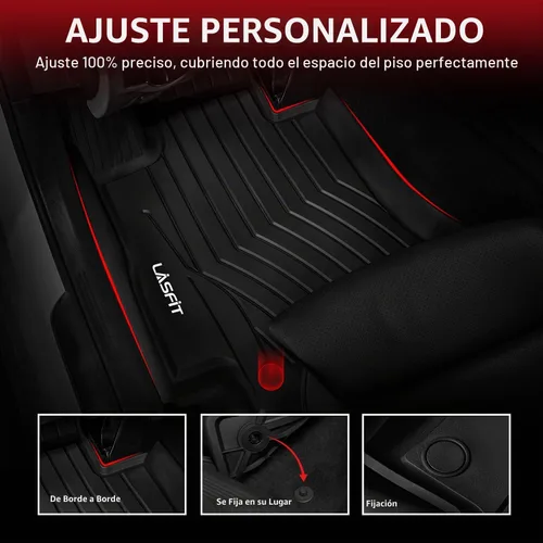 Vista 3 de LASFIT Tapetes de elastómero termoplástico para 1a y 2a fila de asientos de auto, para todo tipo de clima