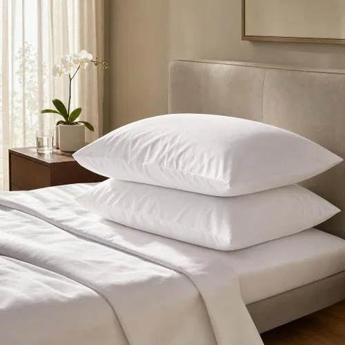 Vista 3 de Pacific Linens Juego de 12 fundas de almohada de percal suave, de lujo, sin arrugas, mezcla de algodón Polly de 200 hilos, ropa de cama de grado