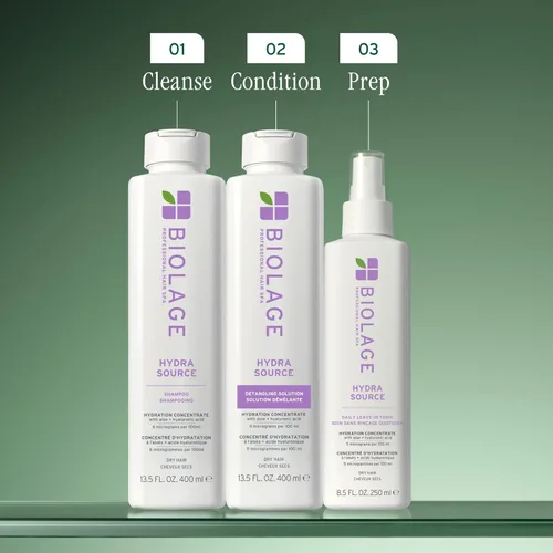 Vista 10 de Biolage Hydra Source Daily Leave-In Tonic - Moisturizes & Detangles, Blowout Primer, Heat Protectant & Detangler