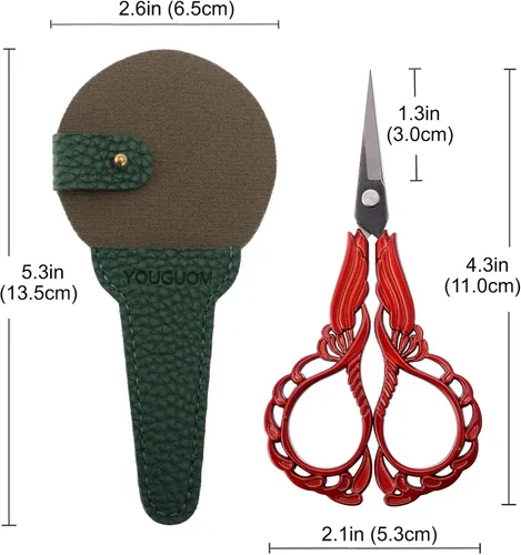 Vista 7 de YOUGUOM Tijeras pequeñas para bordar, tijeras de costura para manualidades, tijeras de punta afilada para costura, roscado, manualidades