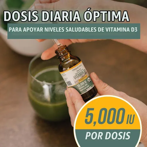 Vista 3 de Planta-D3 Vitamina D3 Orgánica 5000 UI - Vegana, Líquido Sublingual de Fuerza Máxima D3 en Gotas - 200% Mayor Absorción - Forma de Colecalciferol