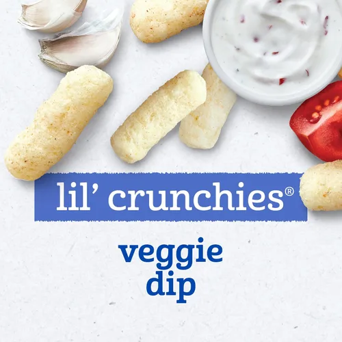 Vista 3 de Gerber Snacks para bebé Lil Crunchies, Veggie Dip, 1.48 onzas (Paquete de 6)