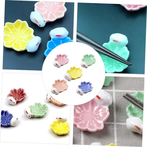 Vista 2 de Mikinona 5 uds. Cerámica flor de cerezo palillos resto palillos japoneses titular soporte soporte flor cerezo estante estilo japonés s