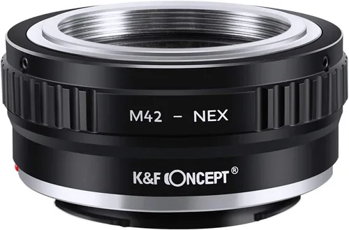 Vista 3 de K&F Concept - Adaptador de Montura de Objetivo Compatible con Lente M42 a Cámara NEX con Montura E Compatible con Sony Alpha NEX-7, NEX-6, NEX-5N