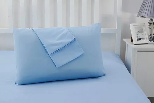 Vista 6 de Juego de 2 fundas de almohada de viaje de 12 x 16 pulgadas, 500 hilos, algodón egipcio, con cierre de cremallera, 100% algodón egipcio
