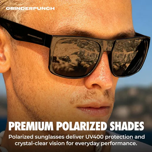 Vista 3 de grinderPUNCH Super Dark CAT 4 Gafas de sol XL XXL Big Head Extra Grandes Hombres