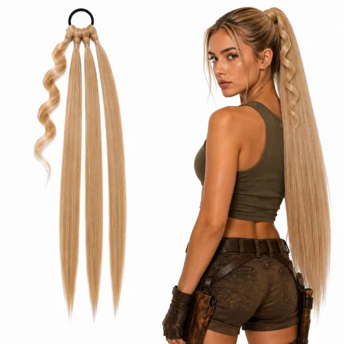 Vista 6 de CAISHA Extensiones de cabello de 30 pulgadas para trenzar mezcla marrón HEZ107