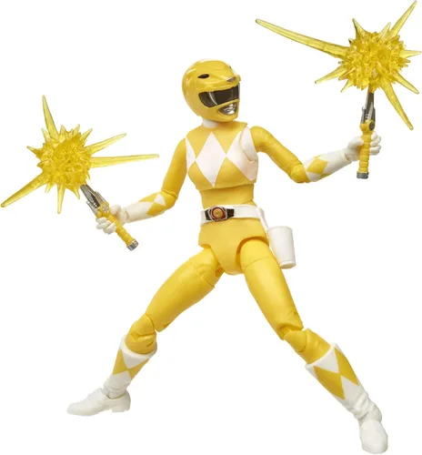 Vista 3 de Power Rangers Lightning Collection - Figura de acción coleccionable de Mighty Morphin Yellow Ranger de 5.9 in, con accesorios