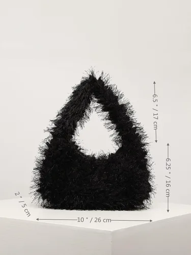 Vista 5 de Verdusa Bolso de mano peludo de piel sintética para mujer