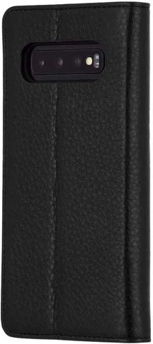Vista 4 de Case-Mate - Cartera Folio - Funda tipo cartera de cuero para Samsung Galaxy S10+ - Cuero negro