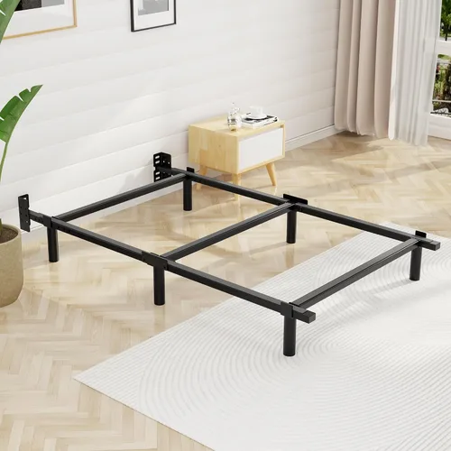 Vista 8 de Awesofurni Marco de Cama Individual, Marco de Cama de Metal Basics de 7 Pulgadas, Base Resistente de 9 Patas para Somier y Colchón, Sin Ruido, Fácil