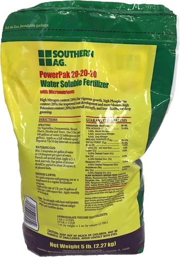 Vista 2 de Southern Ag PowerPak 20-20-20 Fertilizante soluble en agua con micronutrientes (5 LB)