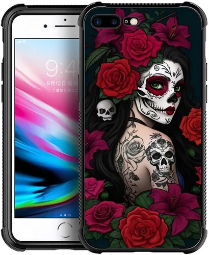 Vista 16 de Funda compatible con iPhone 8 Plus, diseño de elefantes africanos para iPhone 7 Plus, diseño de patrón a prueba de golpes, antiarañazos, carcasa