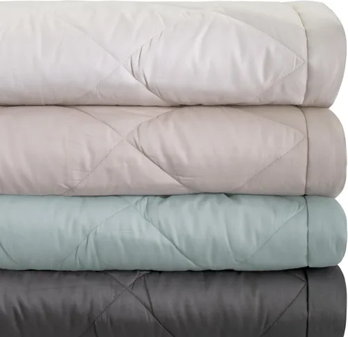 Vista 7 de Serta Manta alternativa de plumón para cama, funda 100% algodón, liberación de manchas Scotchgard, Full/Queen, carbón