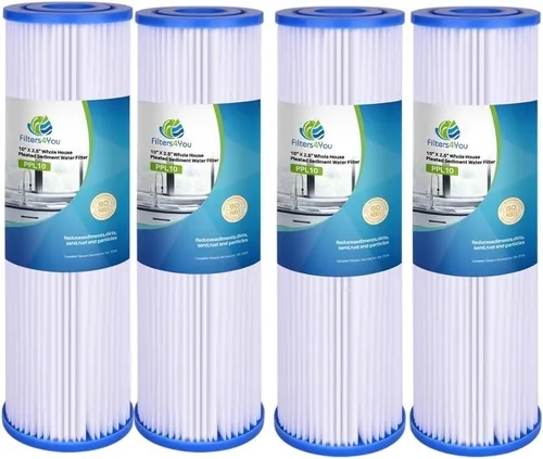 Vista 8 de CFS Paquete de 2 cartuchos de filtro de agua plisados de poliéster para sedimentos compatibles con modelos W50PE, WFPFC3002, SPC-25-1050, FM-50-975