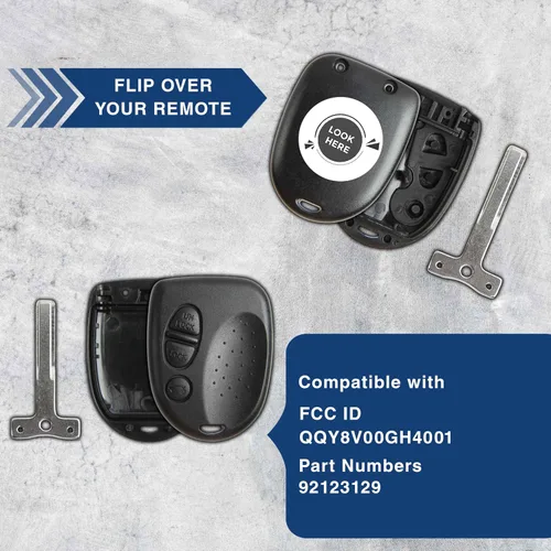 Vista 5 de KeylessOption Funda para llave de coche con control remoto sin cortar para Pontiac GTO