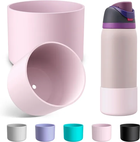 Vista 43 de 2 botas de silicona para botella de agua Owala de 24 onzas, 32 onzas, 40 onzas, funda protectora antideslizante para botellas de agua de acero