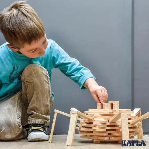 Vista 6 de KAPLA Juego de construcción de madera 100 tablones de construcción