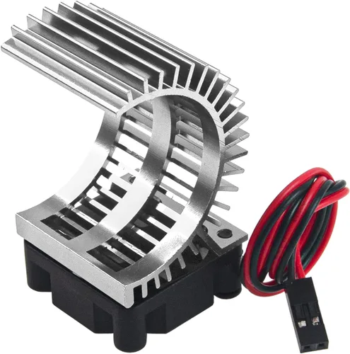 Vista 9 de Disipador de calor de motor RC 540 545 550 sin escobillas cepillado con ventilador de enfriamiento de 5-6 V compatible con Traxxas HSP HPI Wltoys
