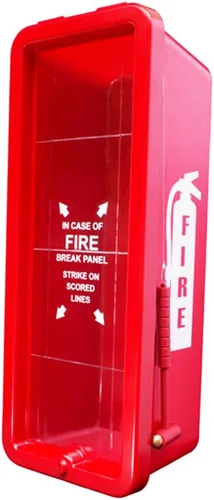 Vista 3 de Strike First Gabinete extintor de incendios de plástico resistente para interiores y exteriores de 5 libras (paquete de 6) para extintores