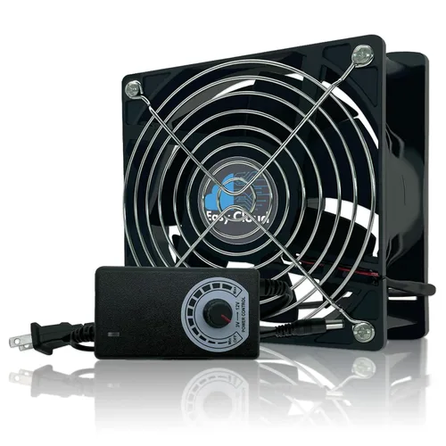 Vista 9 de Ventilador de computadora Easy Cloud con enchufe de CA, ventilador axial muffin de 120 mm de velocidad variable de 120V 110V 220V de 12V pequeño