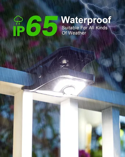 Vista 7 de Luces solares con sensor de movimiento para exteriores, luces solares con clip para exteriores, impermeables, luces de seguridad alimentadas por
