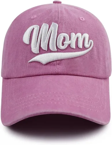 Vista 6 de 2 gorras de béisbol de algodón bordadas en 3D para mamá y papá, regalo para parejas y padres