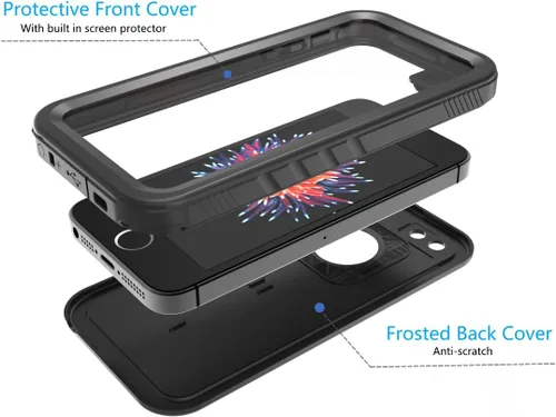 Vista 4 de SPORTLINK Funda impermeable para iPhone SE 3rd 2022/iPhone SE 2nd 2020/iPhone 7/8 - Con protector de pantalla integrado, funda impermeable de cuerpo
