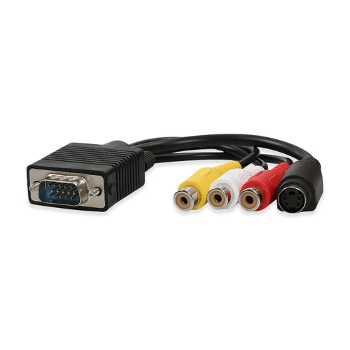 Vista 2 de Electop VGA a TV S-Video 3 RCA PC PC Cable adaptador AV