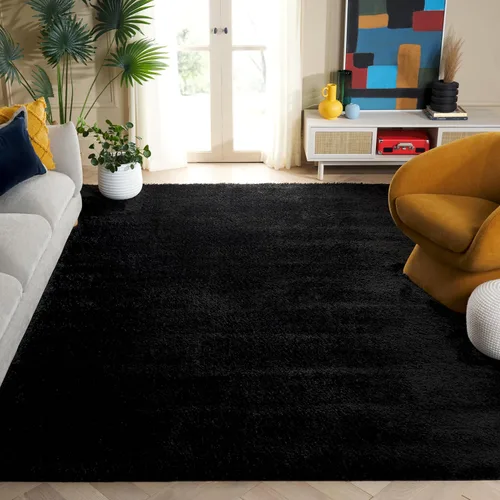 Vista 37 de SAFAVIEH Tahoe Shag Collection - Alfombra de área de 2 x 7 pies, color gris, diseño geométrico, felpa de 1.2 pulgadas de grosor, ideal para zonas