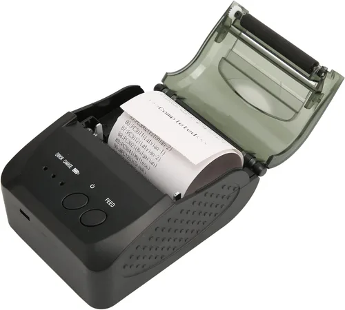 Vista 9 de Impresora térmica de recibos, Bluetooth 2.283 in Mini impresora POS con impresión de alta velocidad de 3.543 in/s, compatible con sistemas Android