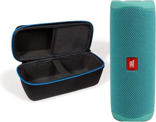 Vista 12 de JBL Flip 5 - Parlante portátil inalámbrico Bluetooth impermeable con estuche rígido protector divvi!. Negro