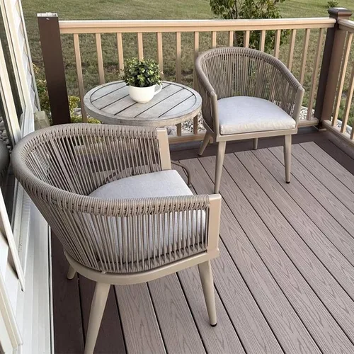 Vista 16 de PURPLE LEAF Silla de comedor al aire libre, 2 piezas, para todo tipo de clima, mimbre de mimbre, marco de aluminio, silla de comedor para patio