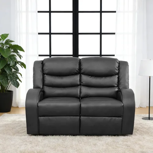 Vista 14 de Juego de sofá reclinable de 3 piezas, juego de muebles de sala de estar, sofá reclinable seccional de cuero, sofá reclinable manual, cómodo asiento
