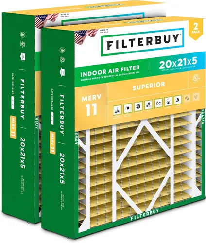 Vista 28 de Filterbuy Filtro de aire MERV 11 de 10 x 17 x 2 pulgadas para defensa de mascotas y alergias (paquete de 3), filtros exteriores plisados