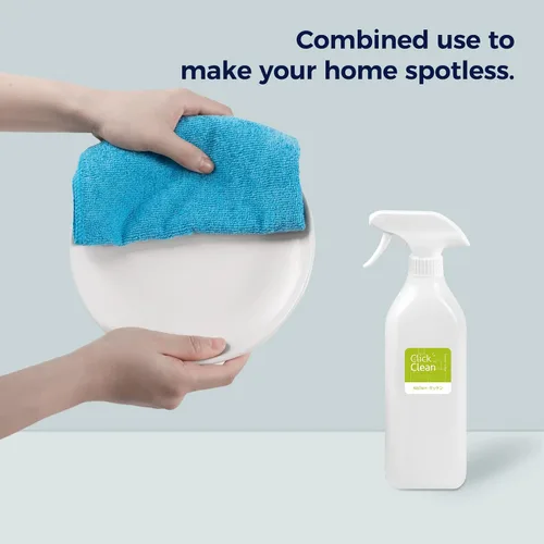 Vista 5 de CLICK CLEAN 12 paños de limpieza de microfibra con 2 botellas de spray y 10